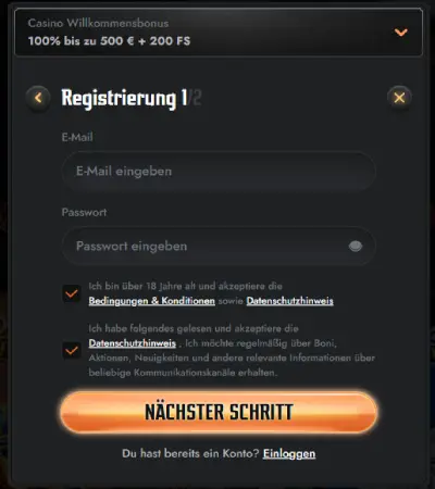 Gransino Registration